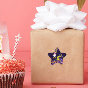 Falling star. star sticker