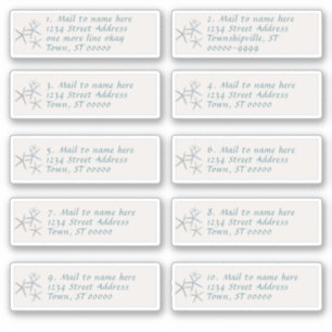 Falling Starfish Individual Mailing Address Labels