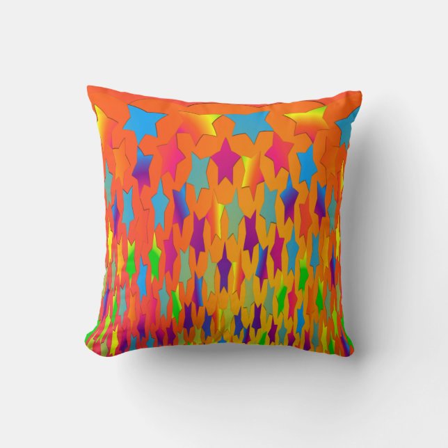 Falling Stars Square Throw Pillow (Front)