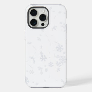 Falling Transparent Snowflakes Background iPhone 15 Pro Max Case