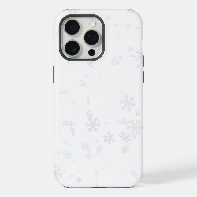 Falling Transparent Snowflakes Background iPhone Case (Back)