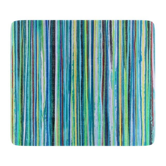 Falling Water Deco Glass Cutting Board (Front)