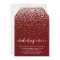 Falling White Snow | Red Holiday Party Invitation