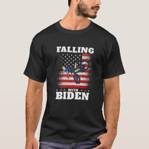 Falling With Biden Funny Joe Biden Bike Falling T-Shirt
