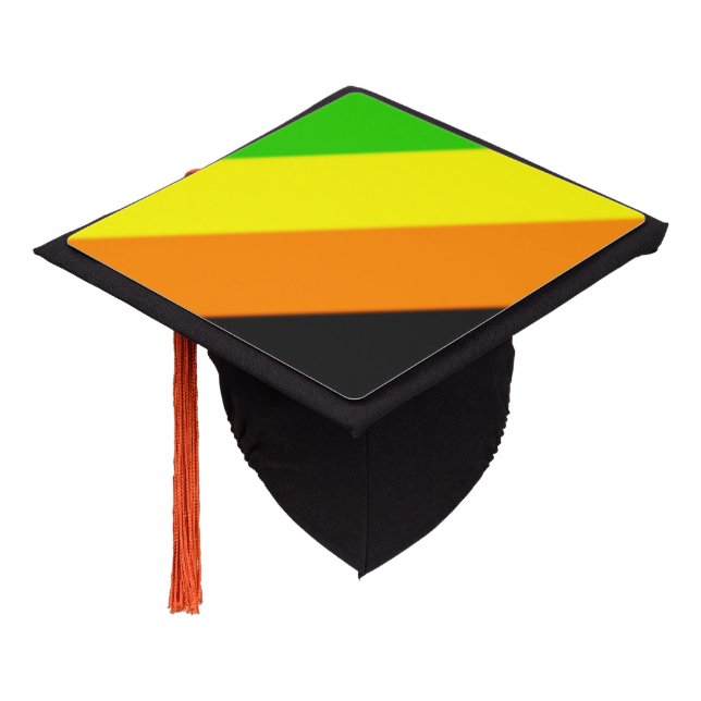 Fallln Aromantic Pride Flag Graduation Cap Topper (Angled)