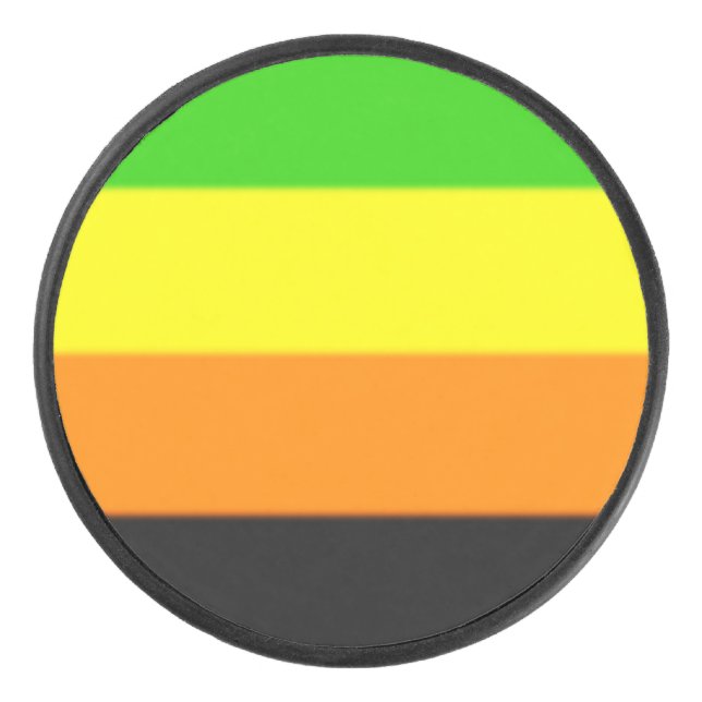 Fallln Aromantic Pride Flag Hockey Puck (Front)