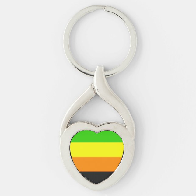 Fallln Aromantic Pride Flag Keychain (Front)