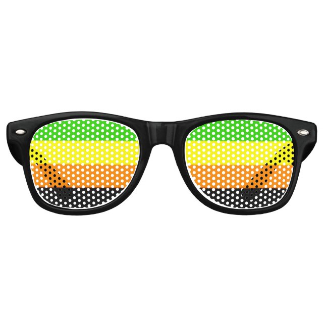 Fallln Aromantic Pride Flag Retro Sunglasses (Front)