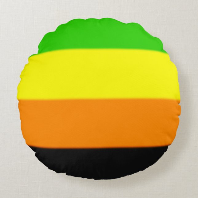 Fallln Aromantic Pride Flag Round Pillow (Front)