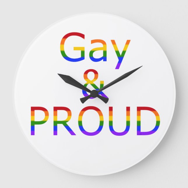 Fallln Gay and Proud Large Clock (Front)