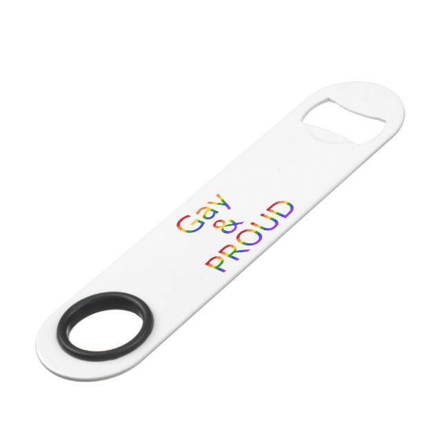 Fallln Gay and Proud Speed Bottle Opener (Back Angled)