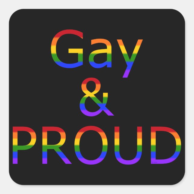 Fallln Gay and Proud Square Sticker (Front)