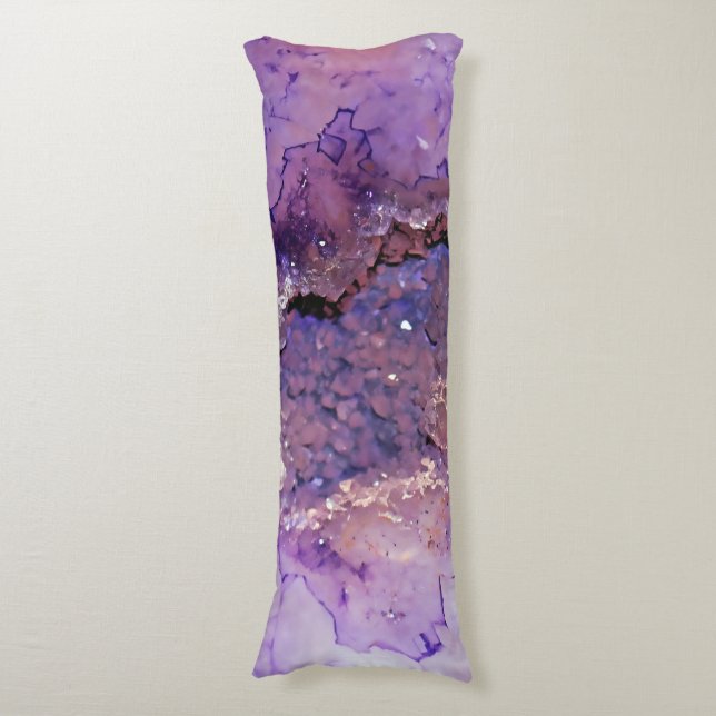 Falln Amethyst Geode Body Pillow (Front Vertical)