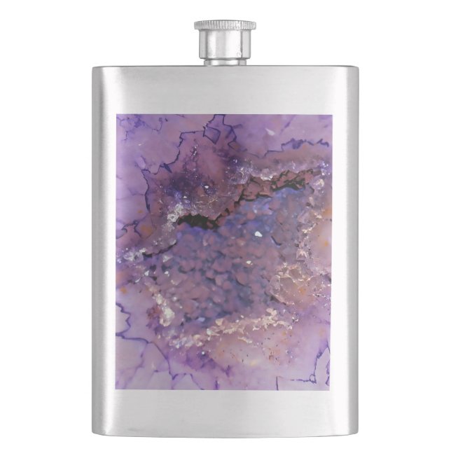 Falln Amethyst Geode Hip Flask (Front)