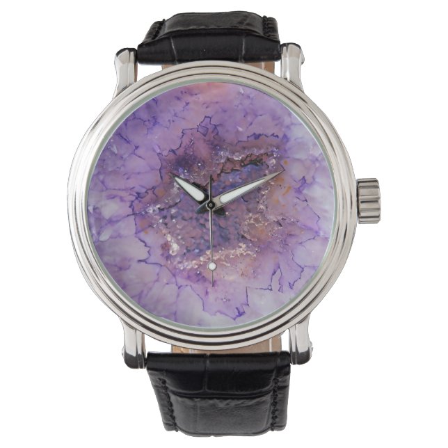 Falln Amethyst Geode Watch (Front)