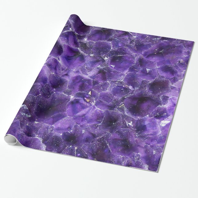 Falln Amethyst Peaks Wrapping Paper (Unrolled)