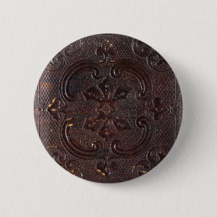 Falln Ancient Leather Book 2 Inch Round Button
