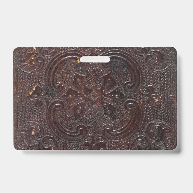 Falln Ancient Leather Book Badge (Front)