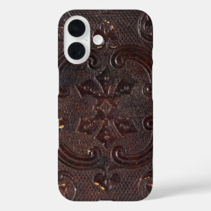Falln Ancient Leather Book iPhone 16 Case