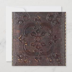 Falln Ancient Leather Book Invitation