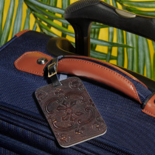 Falln Ancient Leather Book Luggage Tag