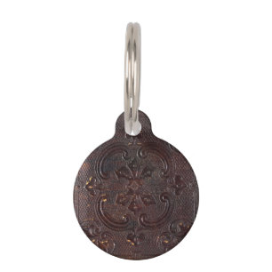 Falln Ancient Leather Book Pet Tag