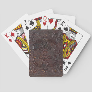Falln Ancient Leather Book Playing Cards