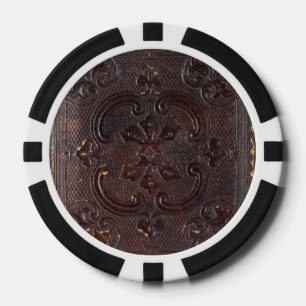 Falln Ancient Leather Book Poker Chips