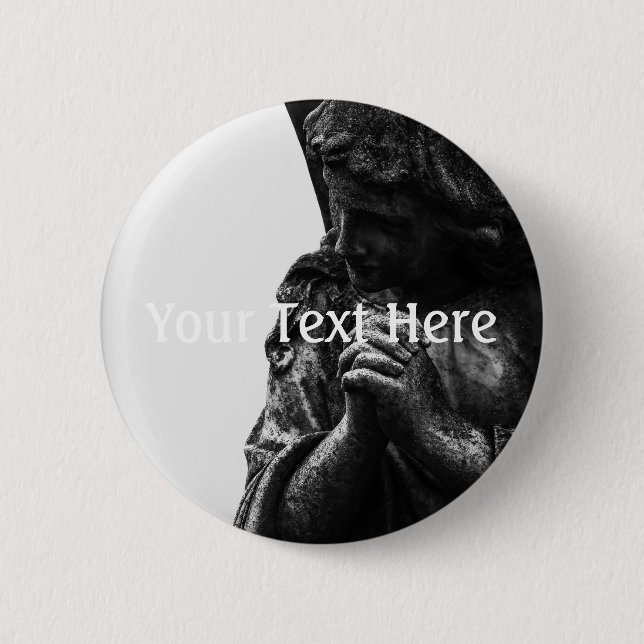 Falln Angel in Prayer 2 Inch Round Button (Front)