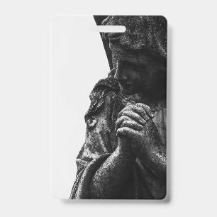 Falln Angel in Prayer Badge
