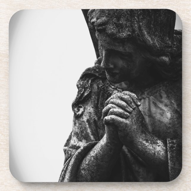 Falln Angel in Prayer Coaster (Front)