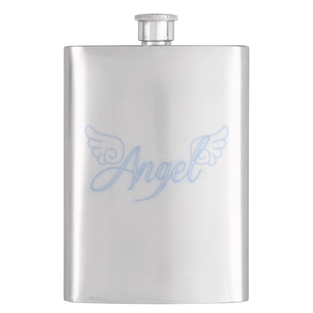Falln Angel With Wings Hip Flask (Front)