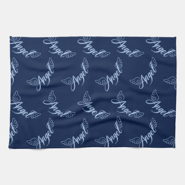 Falln Angel With Wings Kitchen Towel (Horizontal)
