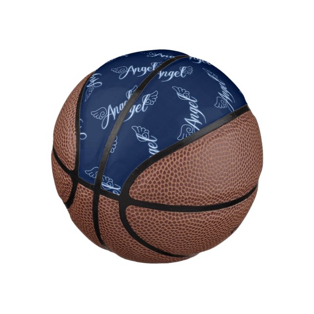 Falln Angel With Wings Mini Basketball (Angled)