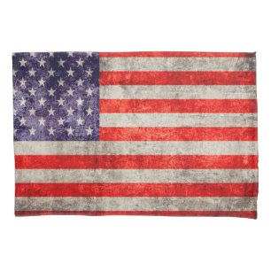 Falln Antique American Flag Pillowcase
