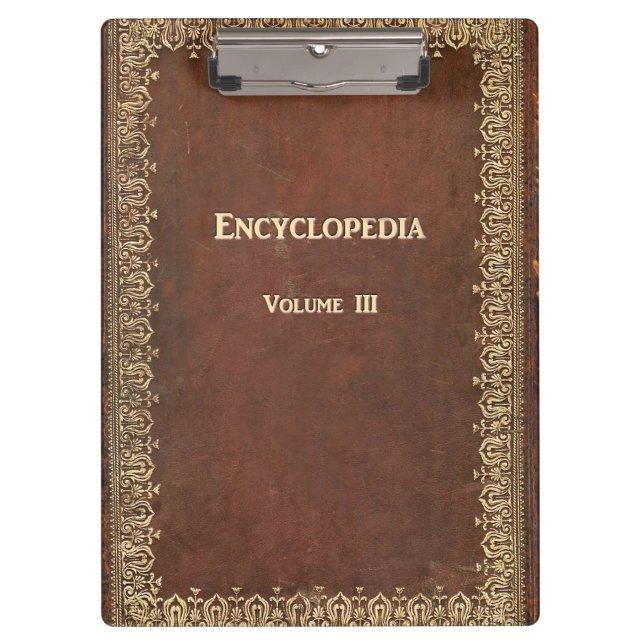 Falln Antique Encyclopedia Book Clipboard (Front)