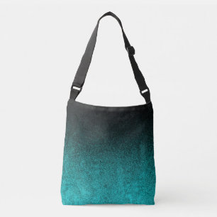 Falln Aqua & Black Glitter Gradient Crossbody Bag