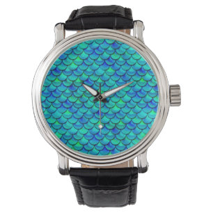 Falln Aqua Blue Scales Watch