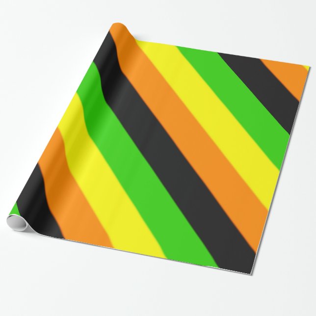 Falln Aromantic Pride Flag Wrapping Paper (Unrolled)