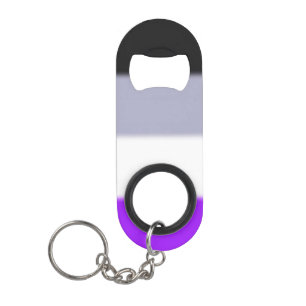 Falln Asexual Pride Flag Keychain Bottle Opener