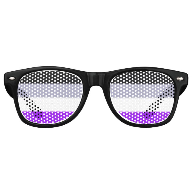 Falln Asexual Pride Flag Retro Sunglasses (Front)