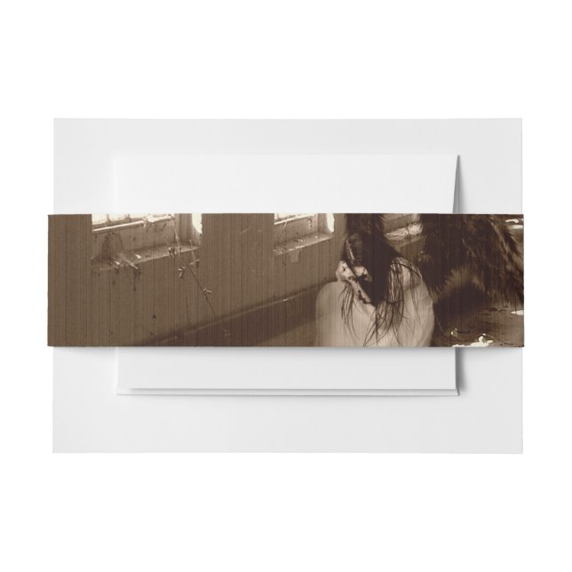 Falln Asylum Angel Invitation Belly Band (Front Example)