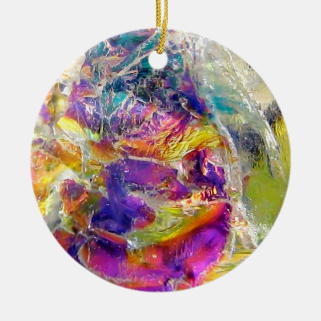 Falln Aura Crystal Ceramic Ornament (Front)