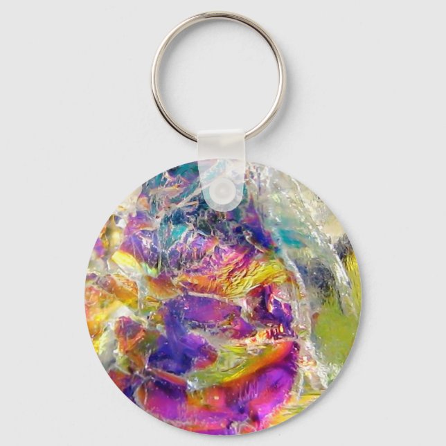 Falln Aura Crystal Keychain (Front)