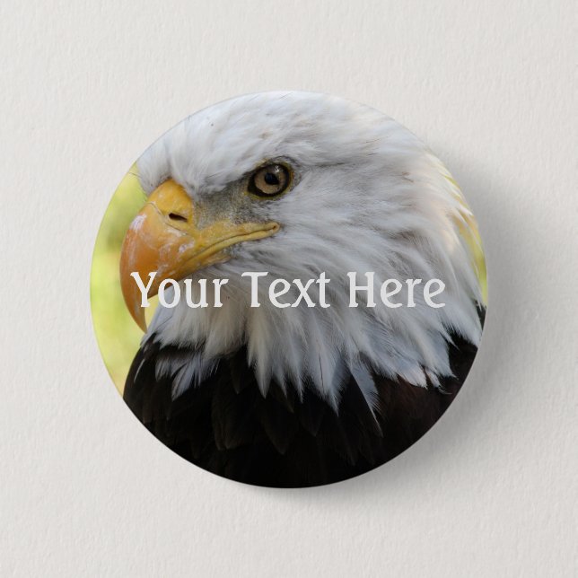Falln Bald Eagle Liberty 2 Inch Round Button (Front)
