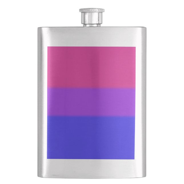 Falln Bisexual Pride Flag Hip Flask (Front)