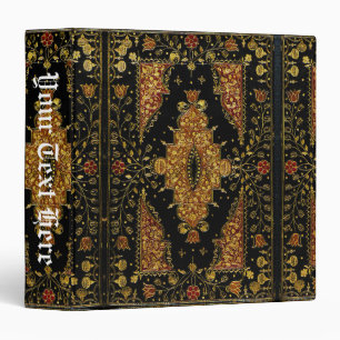 Falln Black and Gold Floral Book Binder