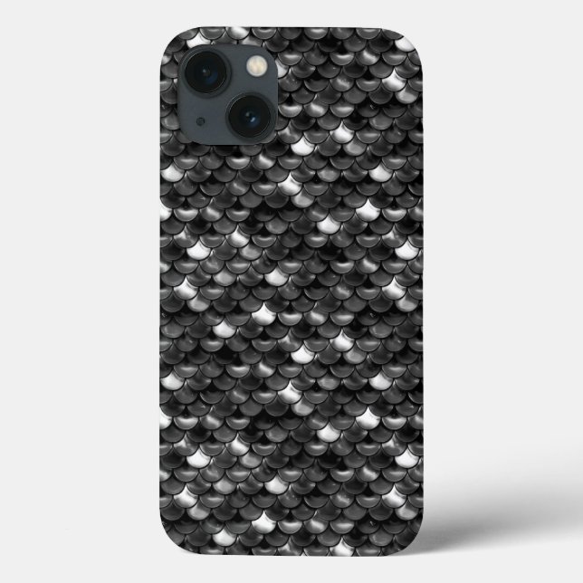 Falln Black and White Scales Case-Mate iPhone Case (Back)