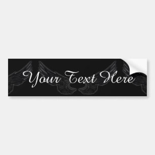Falln Black Angel Wings Bumper Sticker