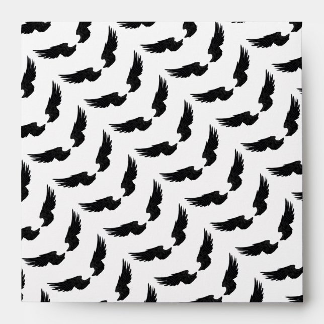 Falln Black Angel Wings Envelopes (Front)